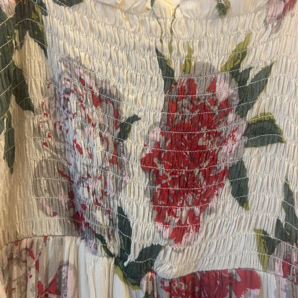 One Clothing Camisole Strap Tiered Colorful Floral Maxi Dress Size M Flowy Skirt - Picture 3 of 16